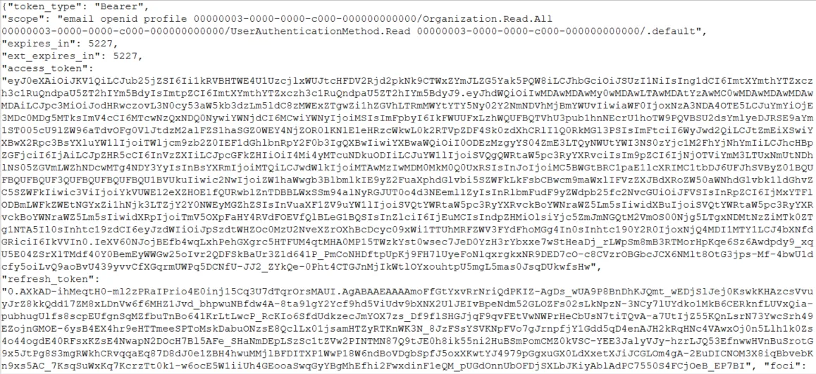First Device Code Phishing Token Picture
