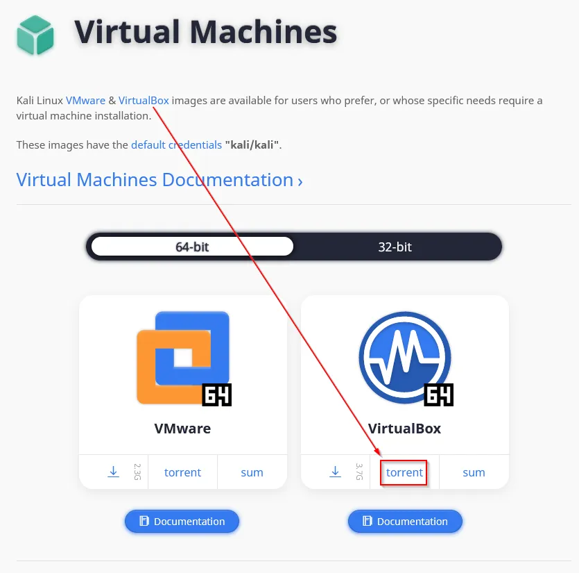 Informatief plaatje hoe Kali Linux gedownload kan worden