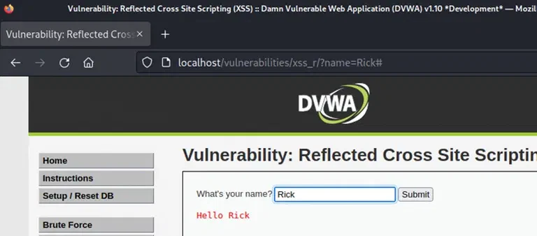 first rXSS Example 