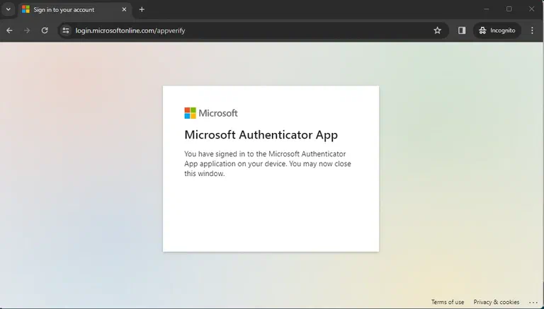 Fifth Device Code Phishing Website Picture