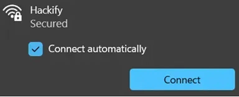 Connect Automatically button